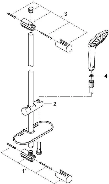 Душевой гарнитур Grohe Euphoria 110 Massage 27231001 хром