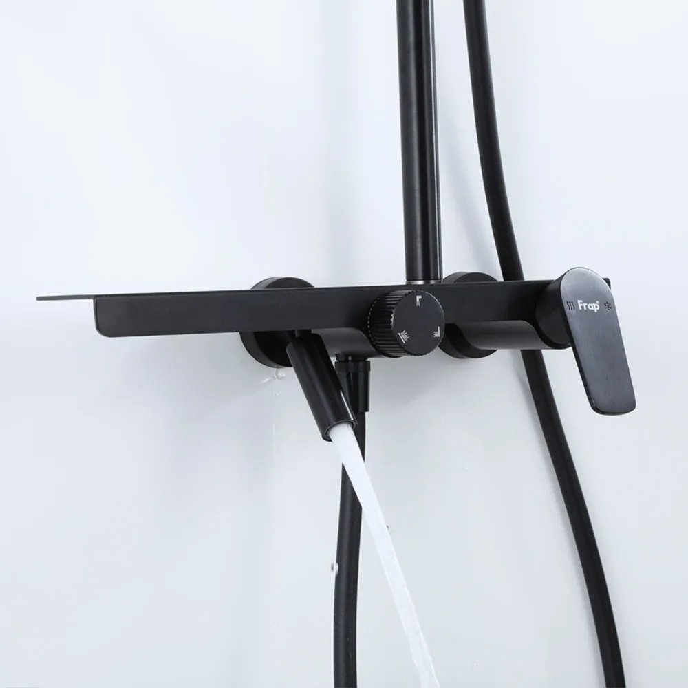 Душевая система FRAP F24203-6, черный