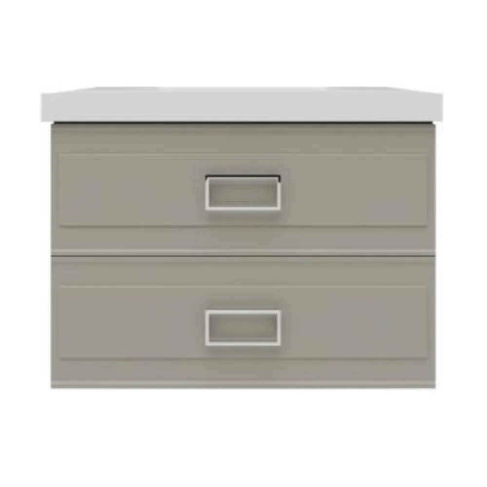 Тумба под раковину подвесная La Fenice Cubo TWIN FNC-01-CUB-C-90-2, бежевая