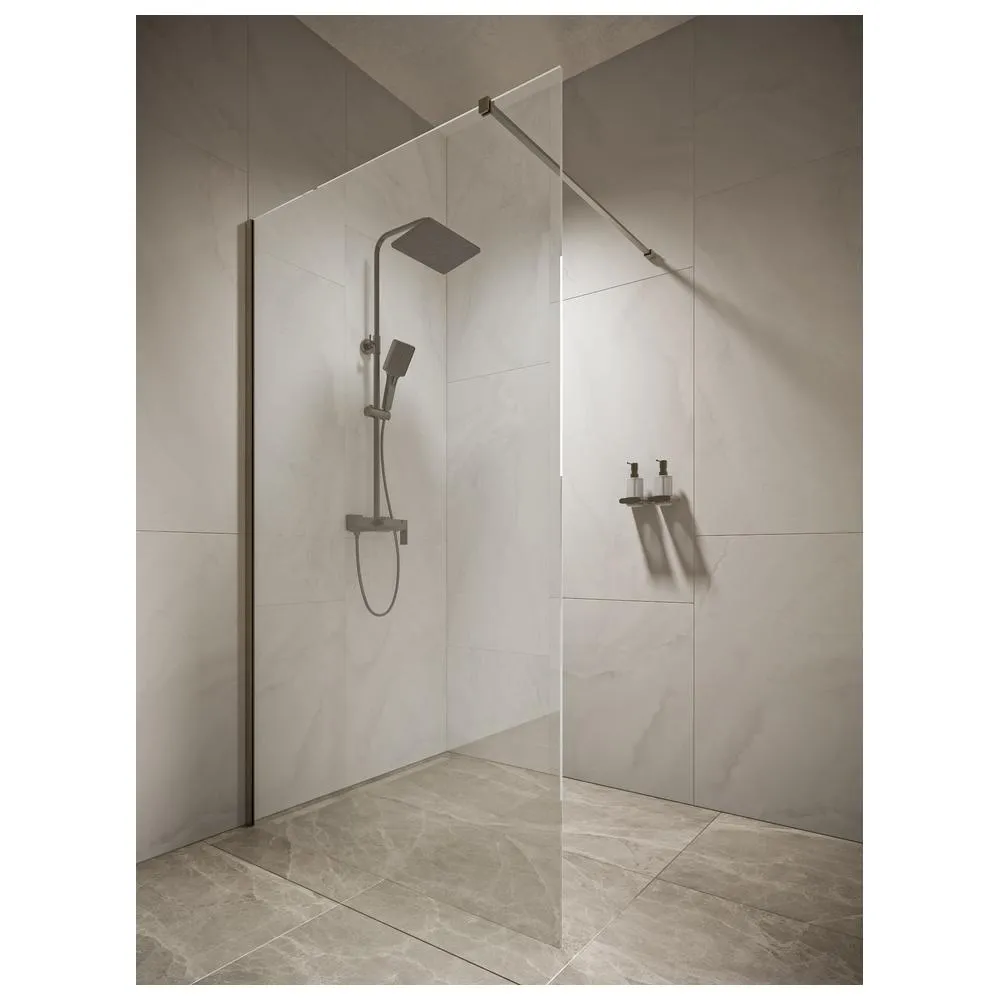 Душевая перегородка Knotlor WI120CG0GM 120х200, оружейная сталь