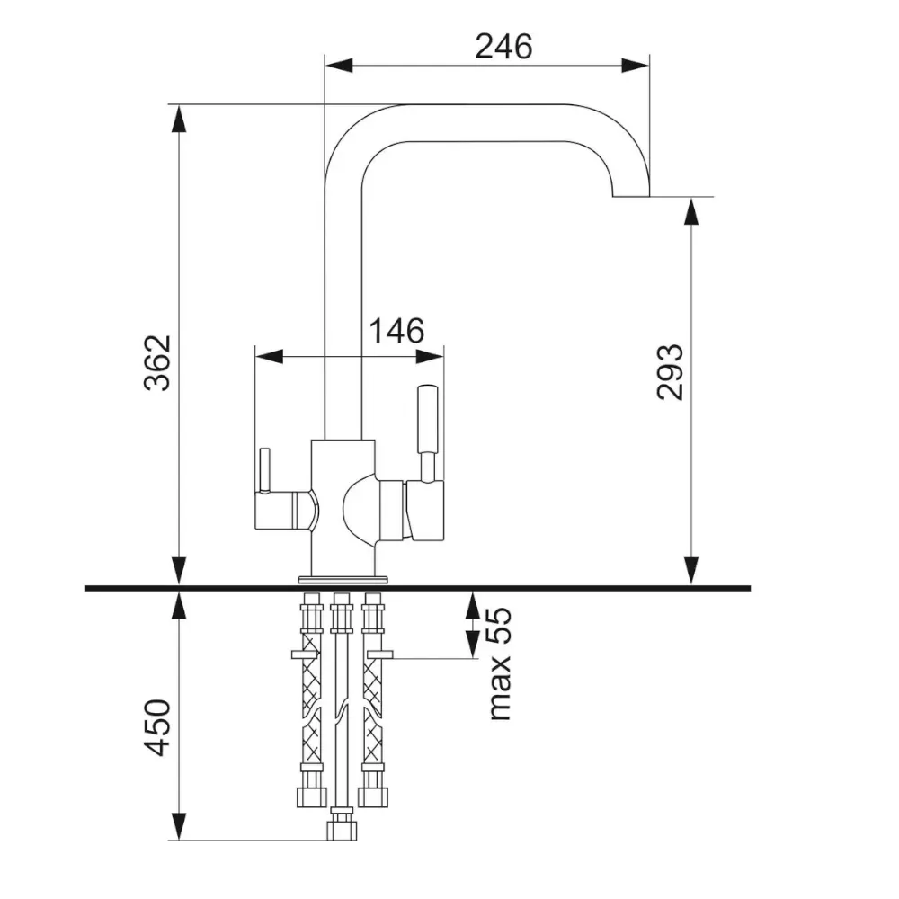 Cмеситель ULGRAN Quartz UQ-019-10, песок