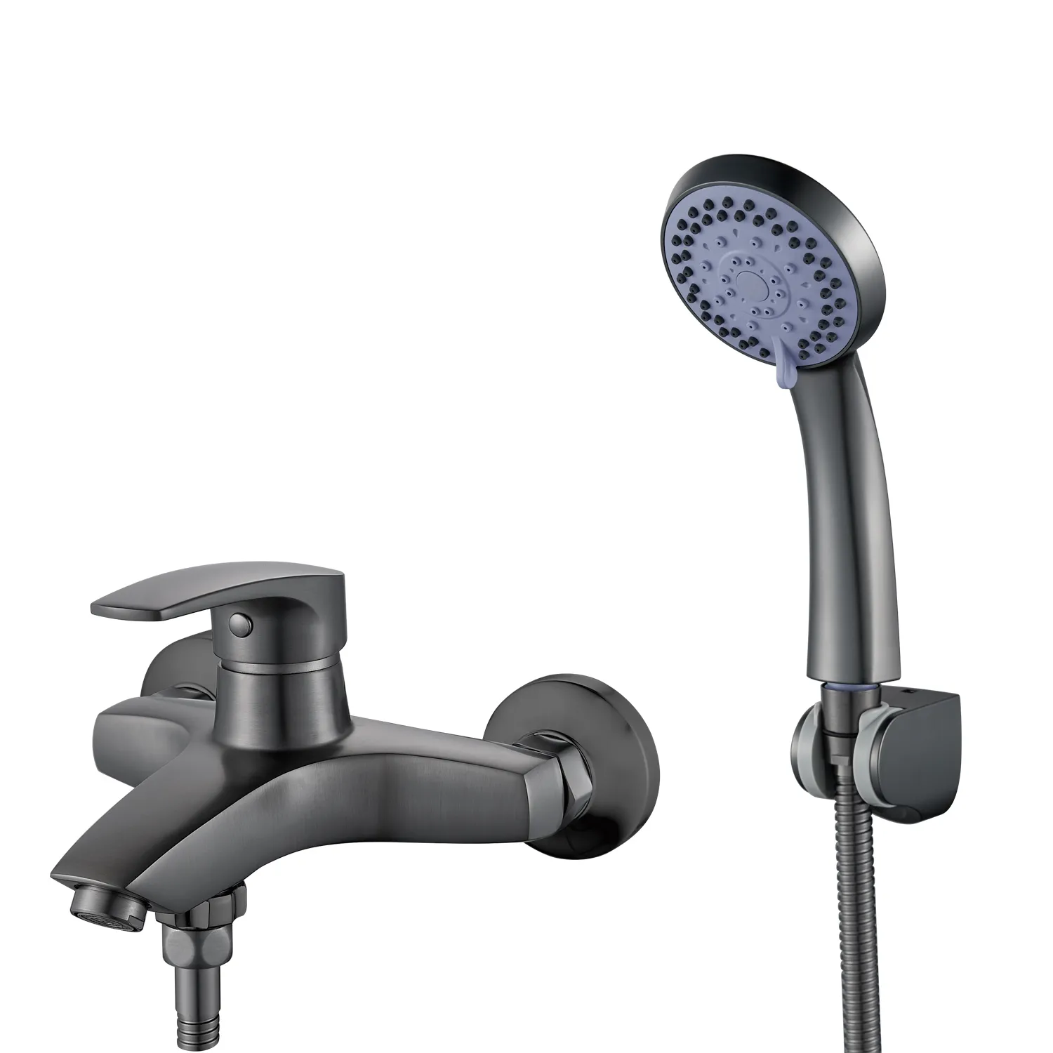 Смеситель для ванны Shevanik S5002T, оружейная сталь