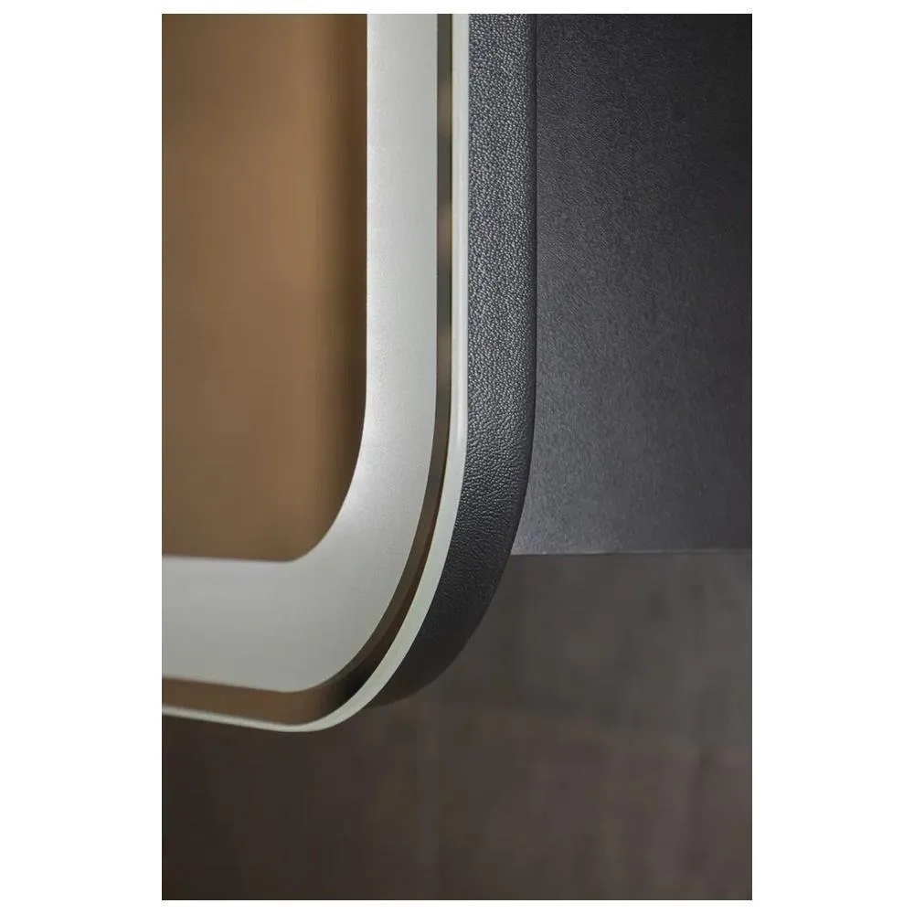 Зеркало-шкаф Silver Mirrors Фиджи BLACK 60 - 4.2 левый (часы, ТХ, сенсорный выключатель)