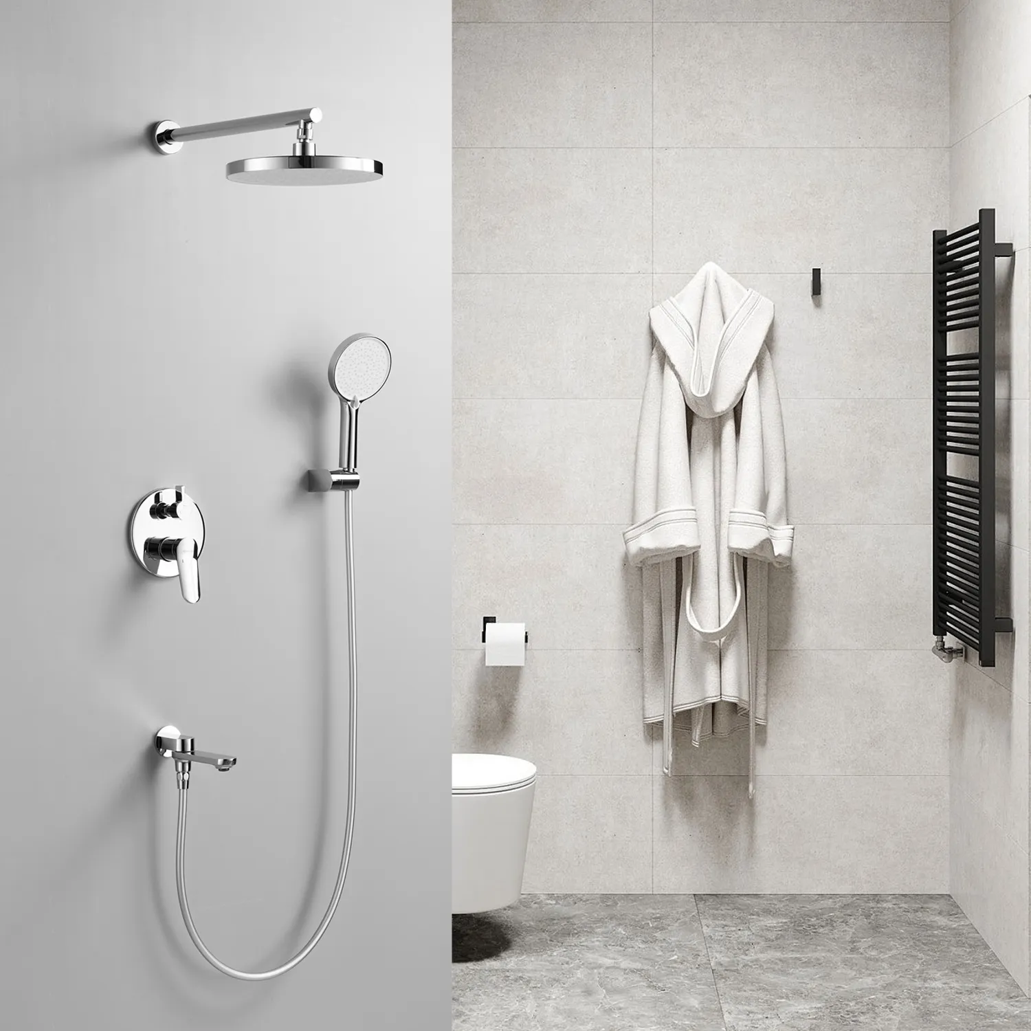 Душевая система встраиваемая Shevanik S4335, хром