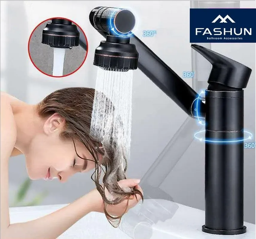 Смеситель для кухни FASHUN A4017-7, черный