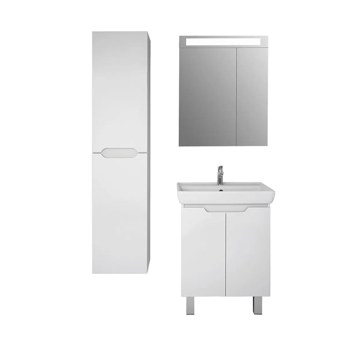 Тумба с раковиной подвесная Dreja Q Plus (D) 70 см, белый