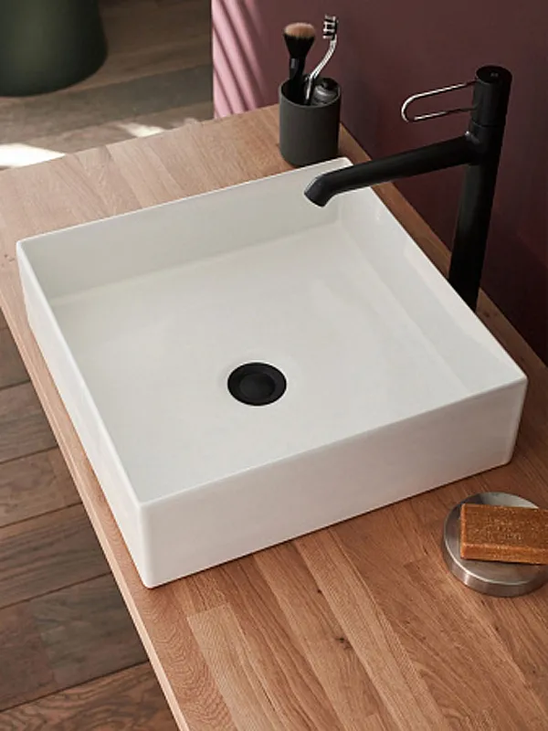 Накладная раковина Jacob Delafon Delta Pure E90011-0, тонкая керамика, 39*39