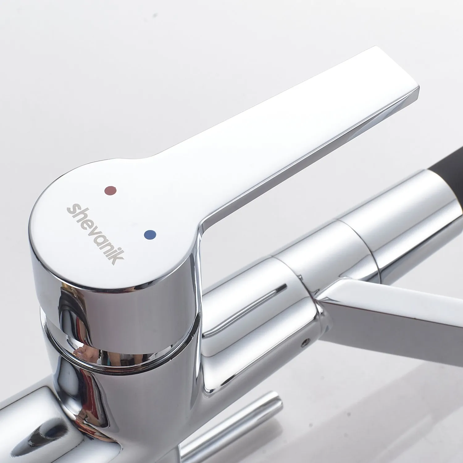 Смеситель для кухни с гибким изливом и подключением фильтра Shevanik S278, хром