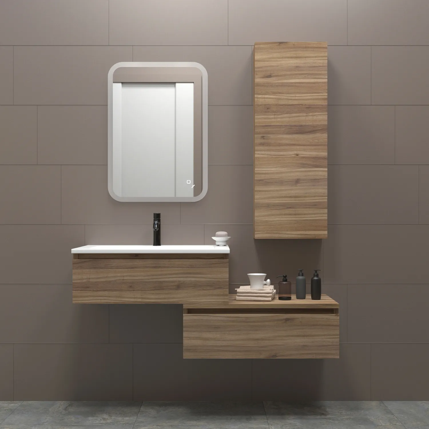 Зеркало MIXLINE "Колорит" ЭКОНОМ 500*600 (ШВ) сенсорный выкл,светодиодная подсветка,универс.крепеж (557937)