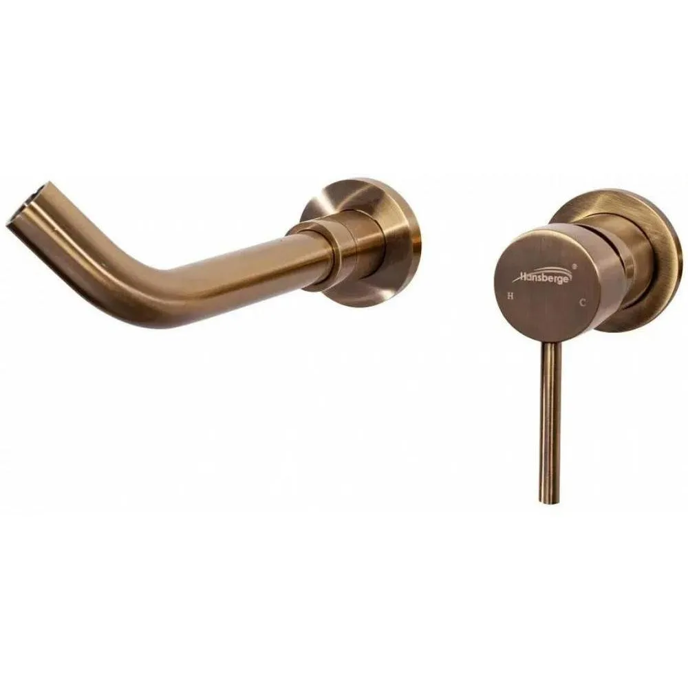 Смеситель для раковины встраиваемый Hansberge H211BR, бронза