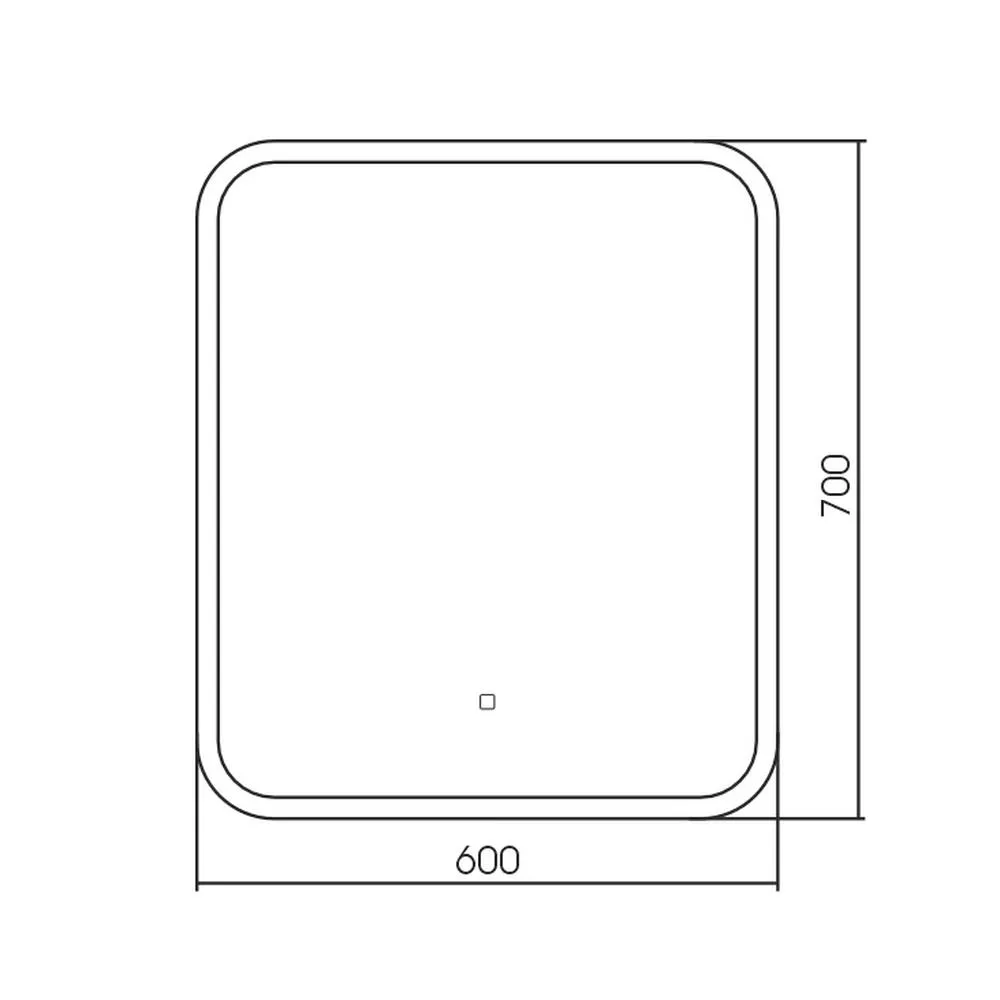 Зеркало Silver Mirrors Стив 600х700 (сенсорный выключатель)