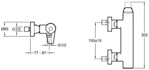 Смеситель для душа Jacob Delafon Avid (E97368-CP)