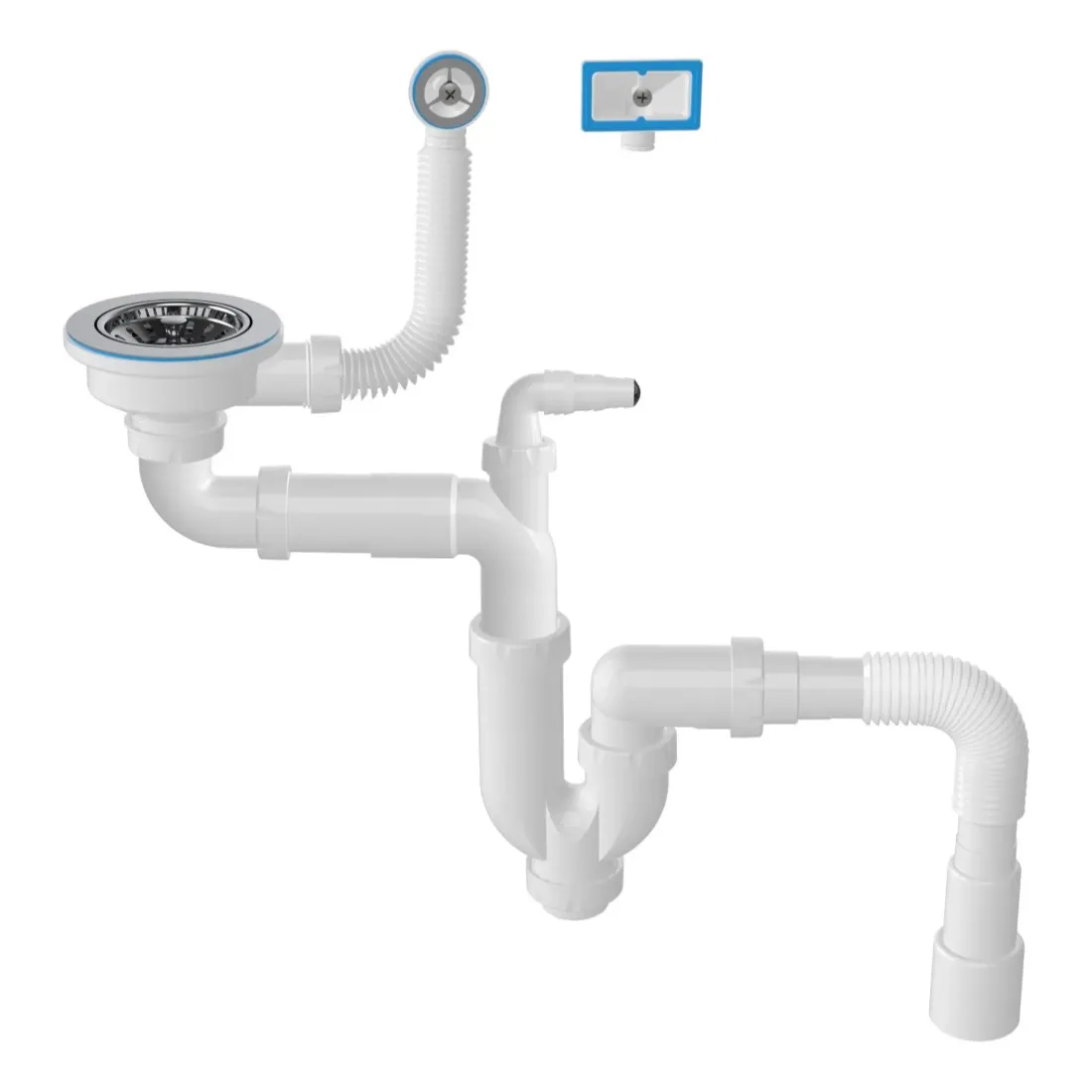 Сифон для кухонной мойки с переливом Nova NV1144