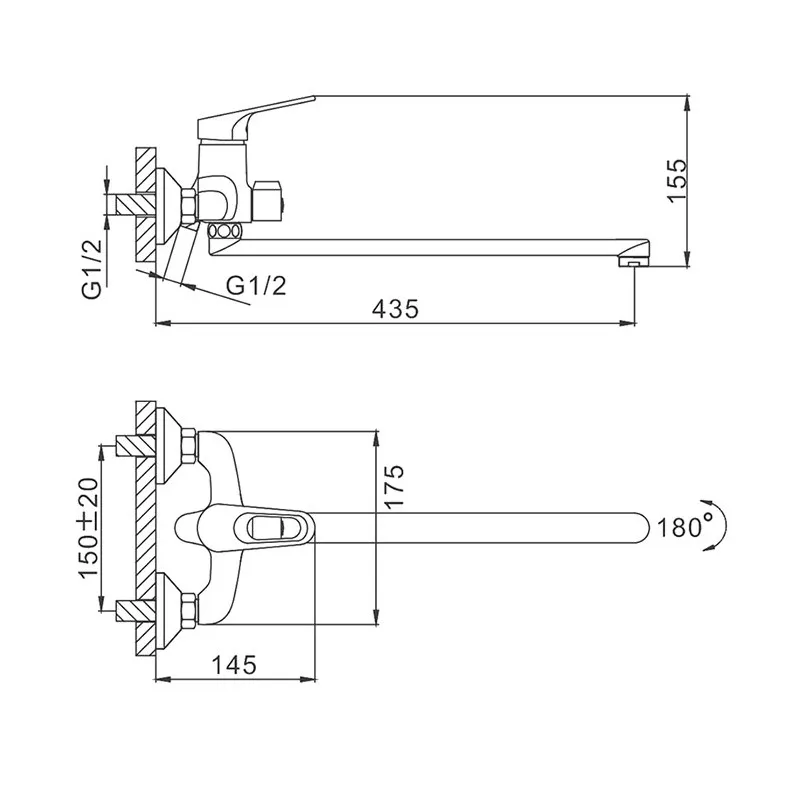 Смеситель для ванны FRAP F2213,
