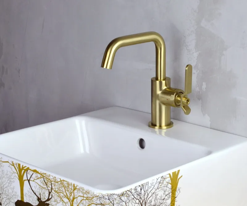 Смеситель для раковины Bronze de Luxe 1760'S 1178CG, матовое золото