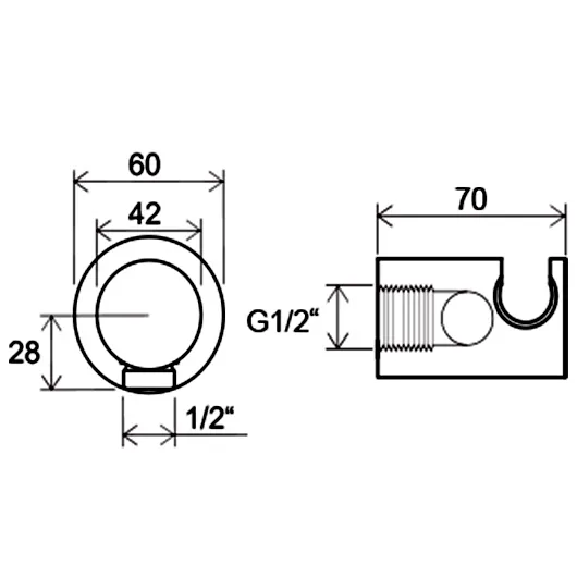 Шланговое подключение Ravak Chrome CR 706.00 (X07P206) с держателем