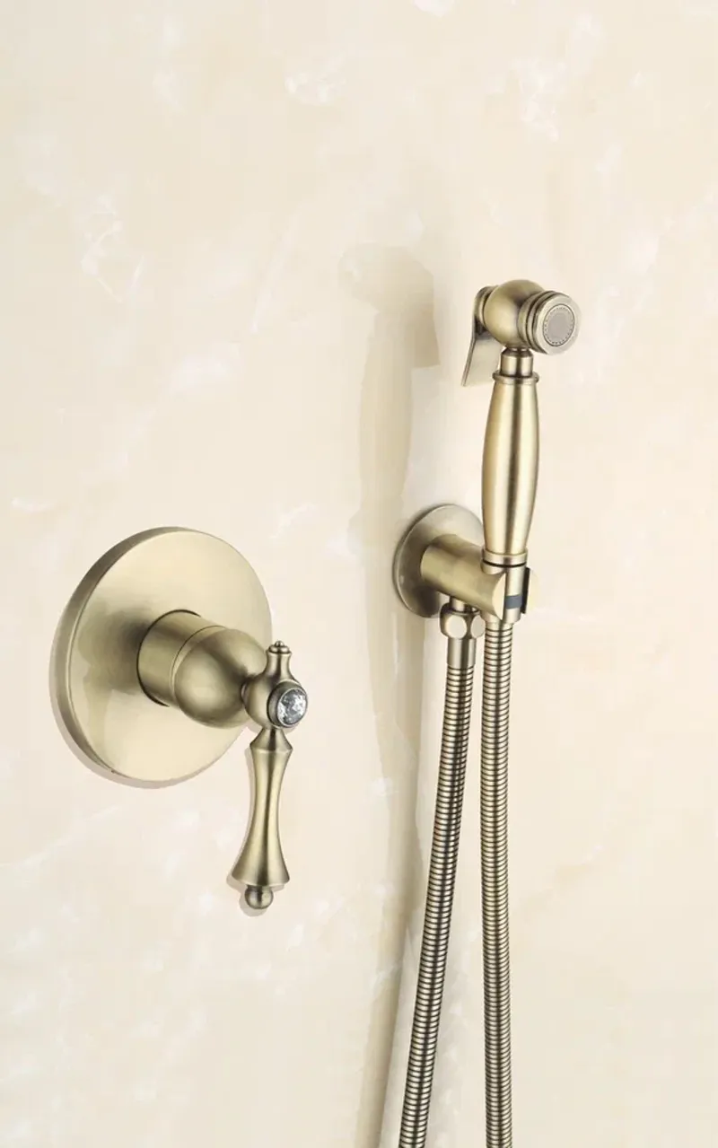 Гигиенический душ со смесителем Rose R0105Q, бронза