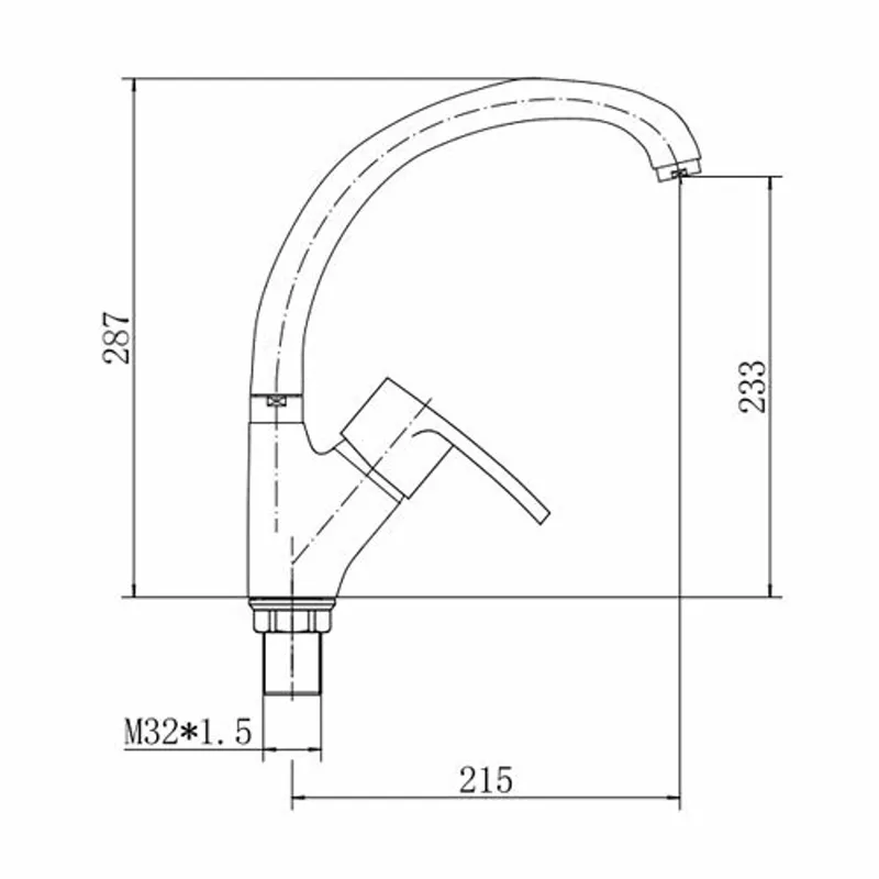 Смеситель для кухни FASHUN A4165-2, хром