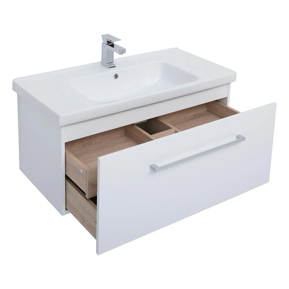 Тумба с раковиной подвесная Dreja Big Inn 100 см, белый