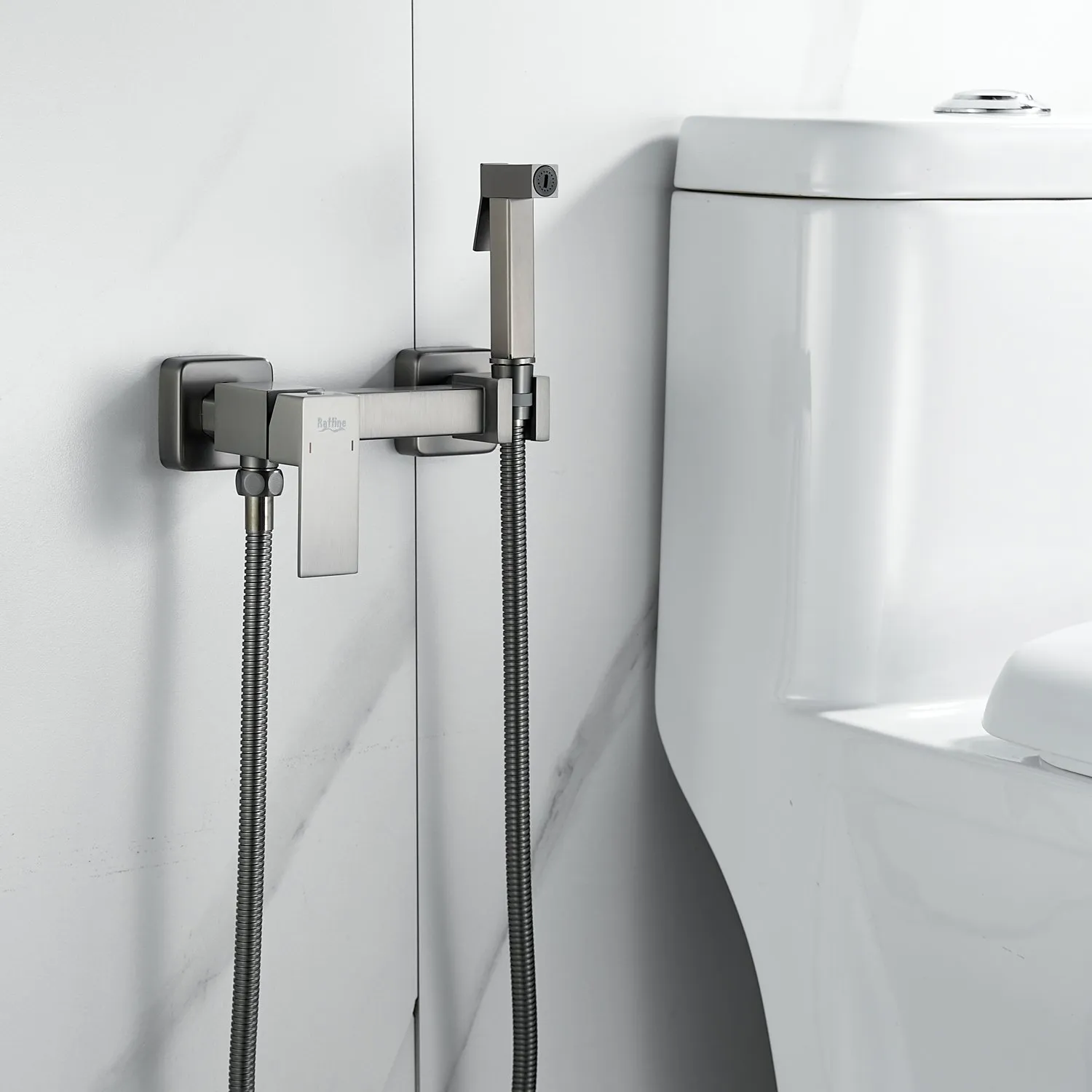 Гигиенический душ со смесителем Raffine F237T, оружейная сталь