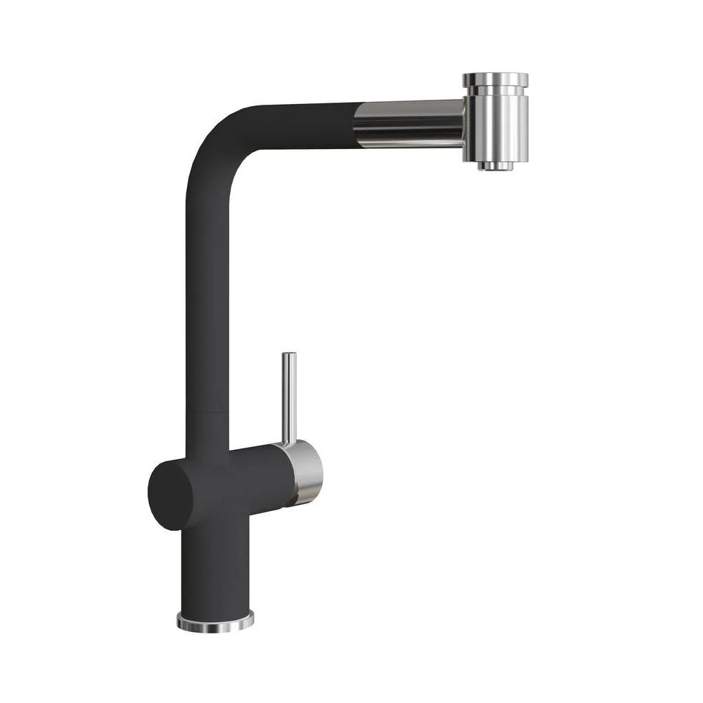 Смеситель для кухни с выдвижным изливом Florentina ПАЛЕРМО 317.08H.1223.302, антрацит