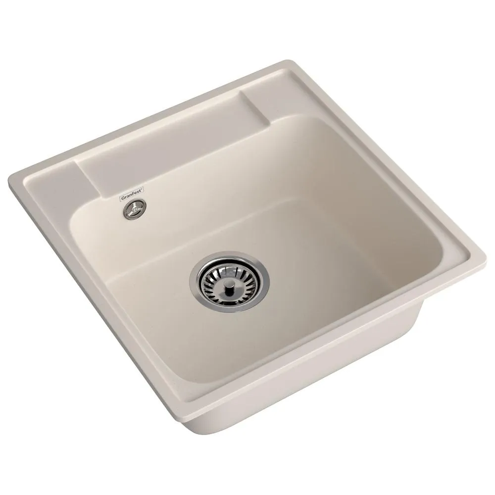 Кухонная мойка GranFest QUARZ 48, белый