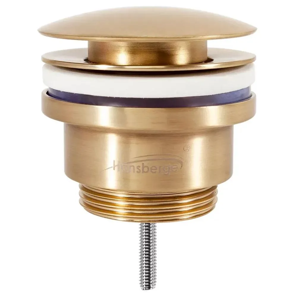 Донный клапан для раковины Hansberge H107MG, матовое золото