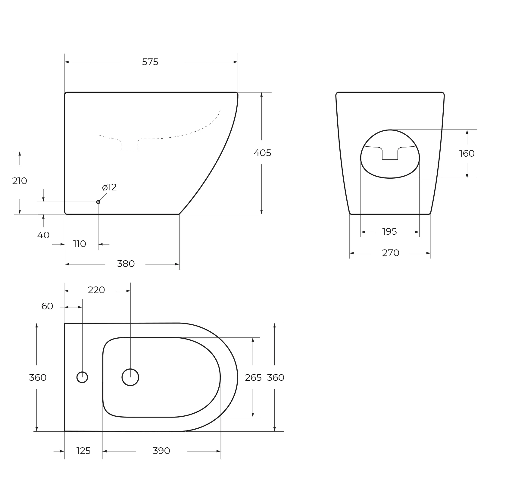 Биде напольное BelBagno Sfera-R, белый (BB2141B)