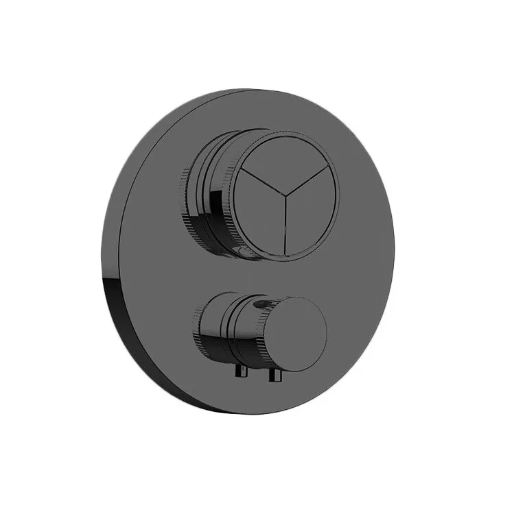 Смеситель для душа Almar Core, на 3 потребителя, Absolute Black Brushed PVD (E176633.AB)