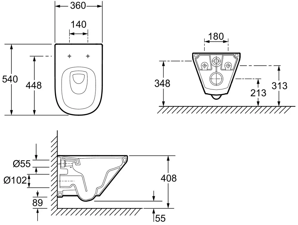 Комплект унитаз с инсталляцией и сиденьем микролифт Jacob Delafon Modern Life E21774RU-00 безободковый