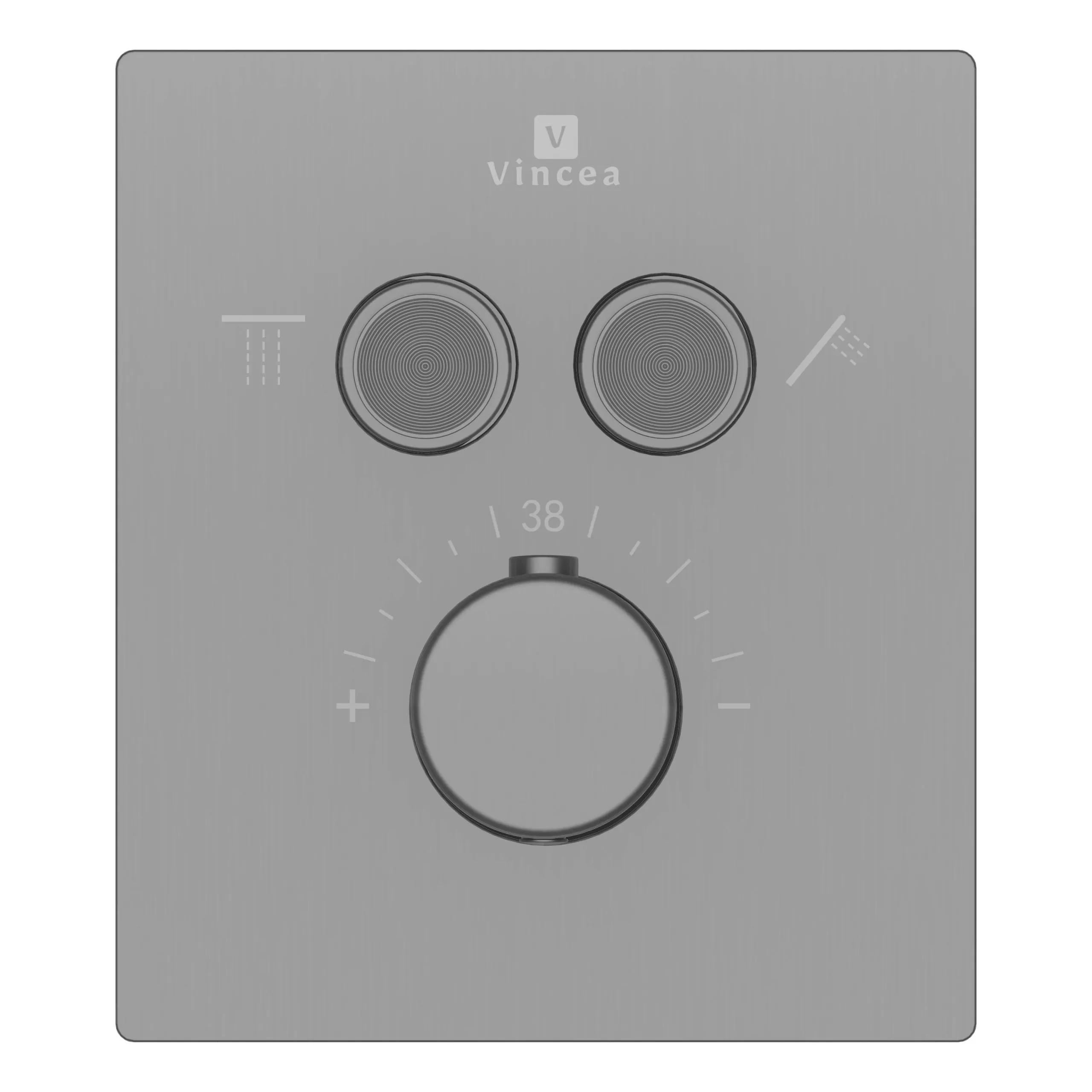 Душевой комплект Vincea VSFW-321MT1RGM встраиваемый, термостат, двухрежимный, вороненая сталь