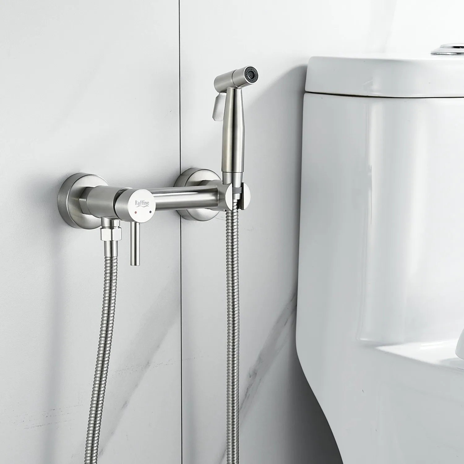 Гигиенический душ со смесителем Raffine F207L, сатин