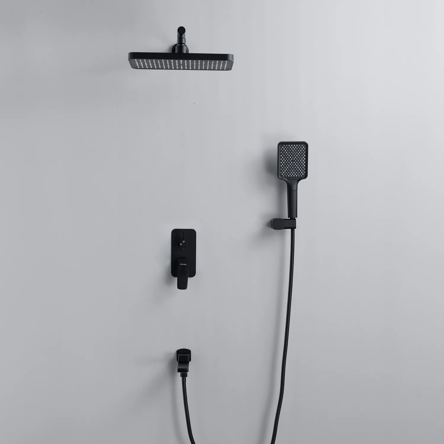 Душевая система встраиваемая Shevanik S9935H, черный