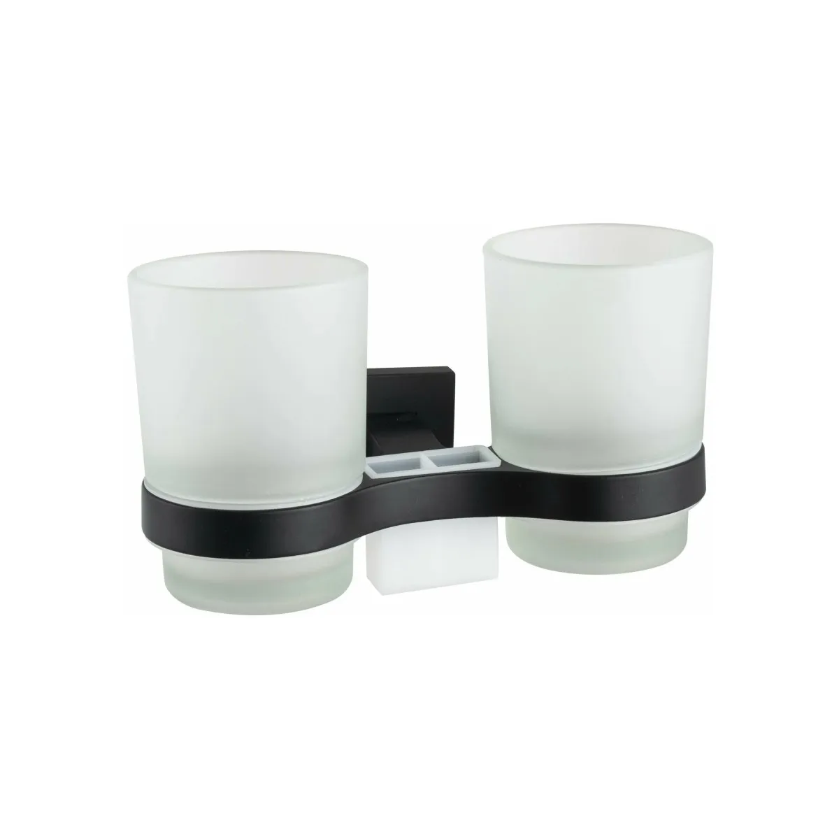 Стакан для ванной комнаты двойной D-Lin D212222, черный