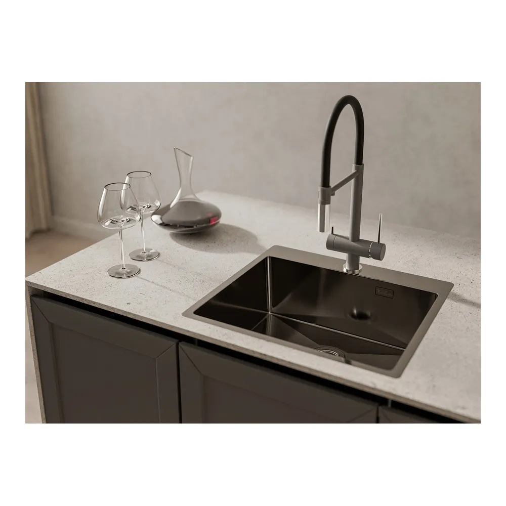 Кухонная мойка Rivelato Rinox 5450 PVD, черный