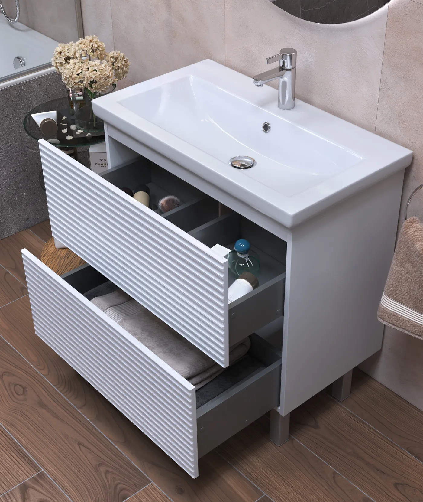 Тумба с раковиной напольная VIGO Otti tn.OTT.COM.70.2Y, 70 см