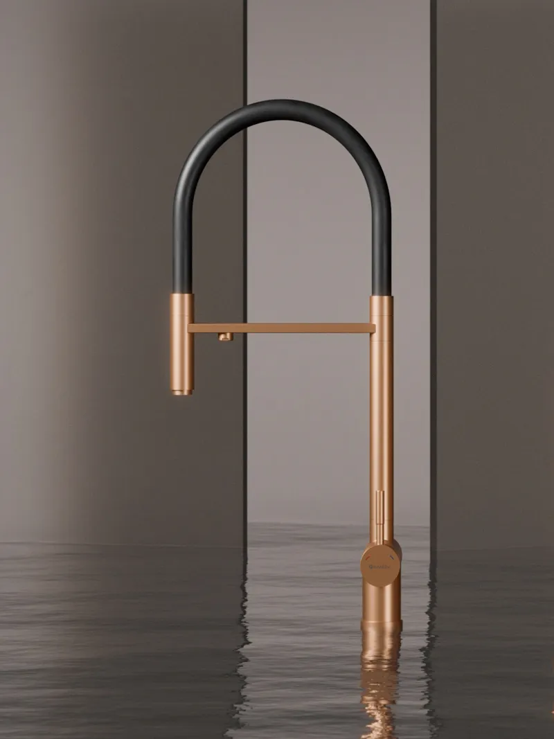 Смеситель для кухни с подключением фильтра Knotlor SS-16/RB, бронза