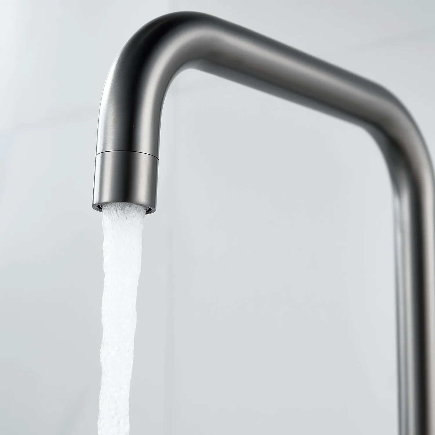 Смеситель для кухни с подключением фильтра воды Raffine F118T, оружейная сталь