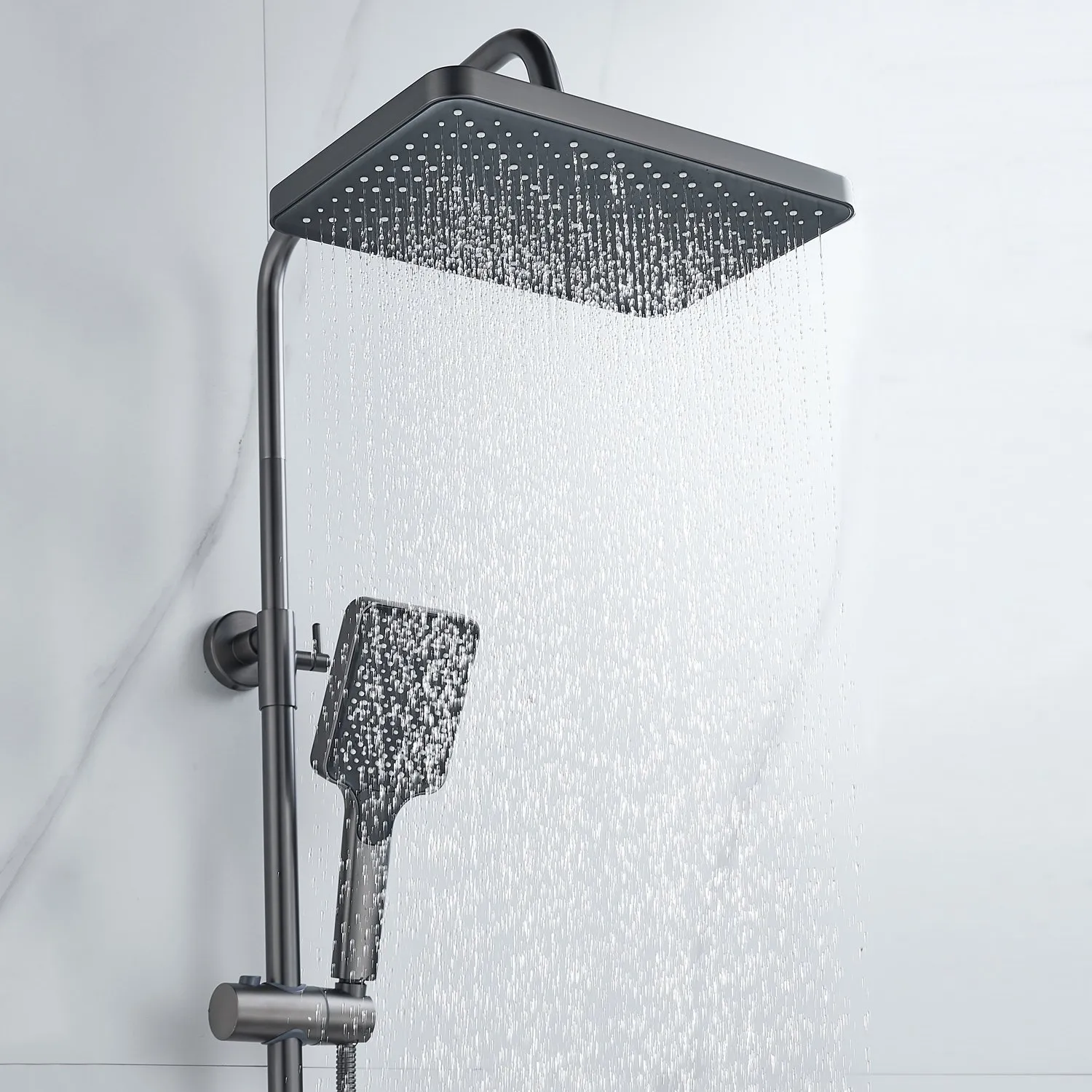 Душевая система Raffine F3699T, оружейная сталь