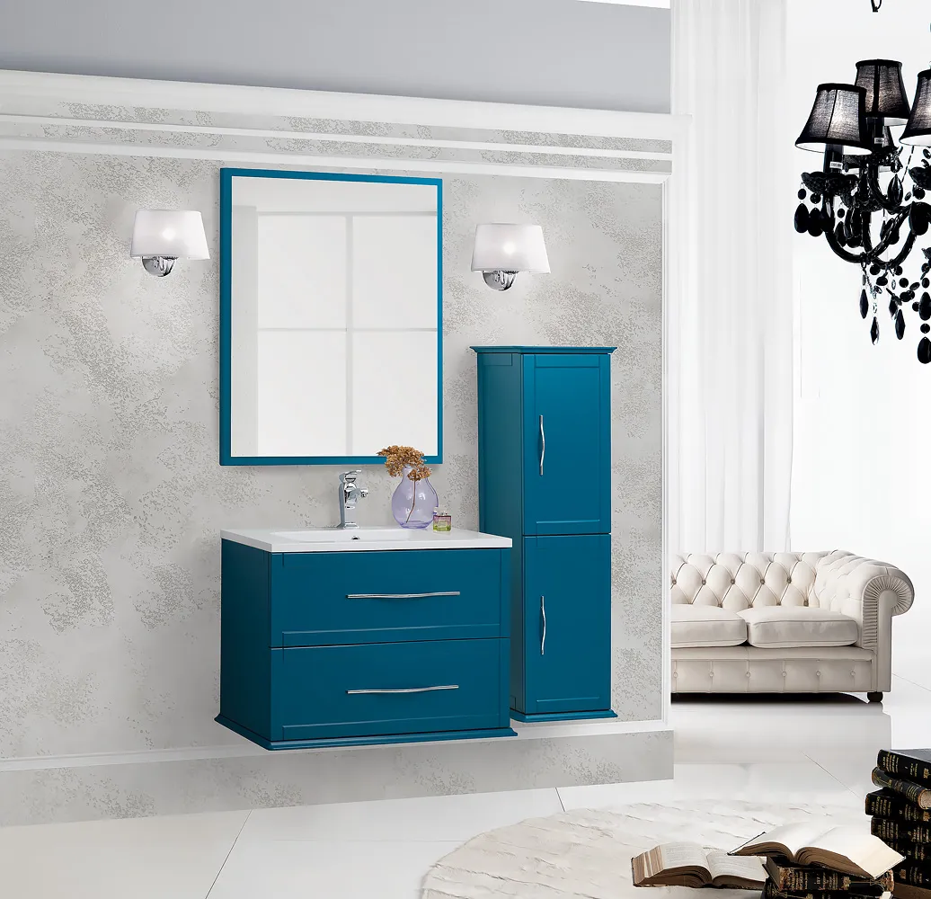 Зеркало Cezares Tiffany 590х40х900, Blu Petrolio (45042)