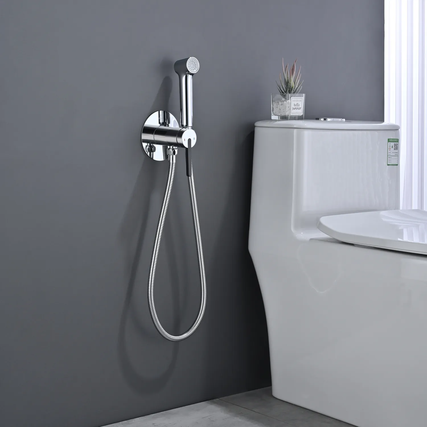 Гигиенический душ со смесителем Rose R235, хром