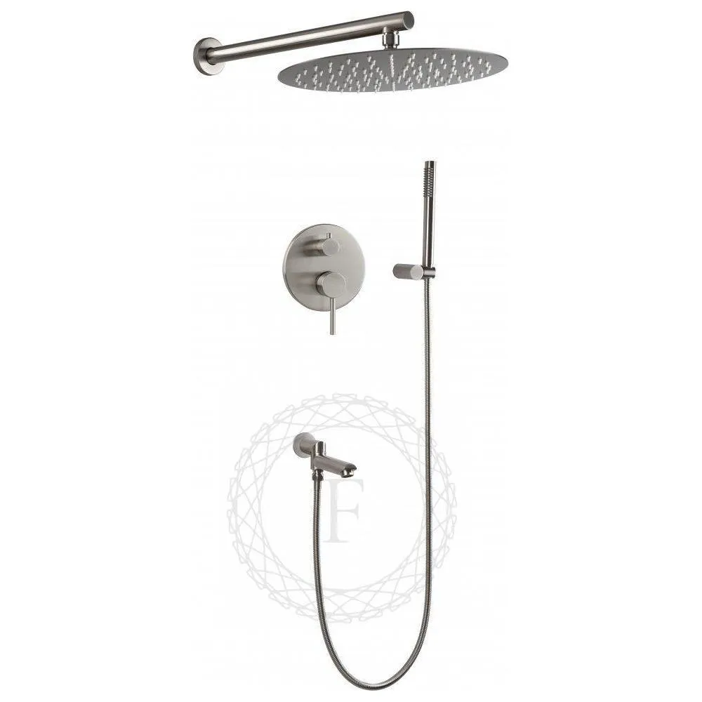 Душевая система встраиваемая FILARETE Roun FL1020NK, никель