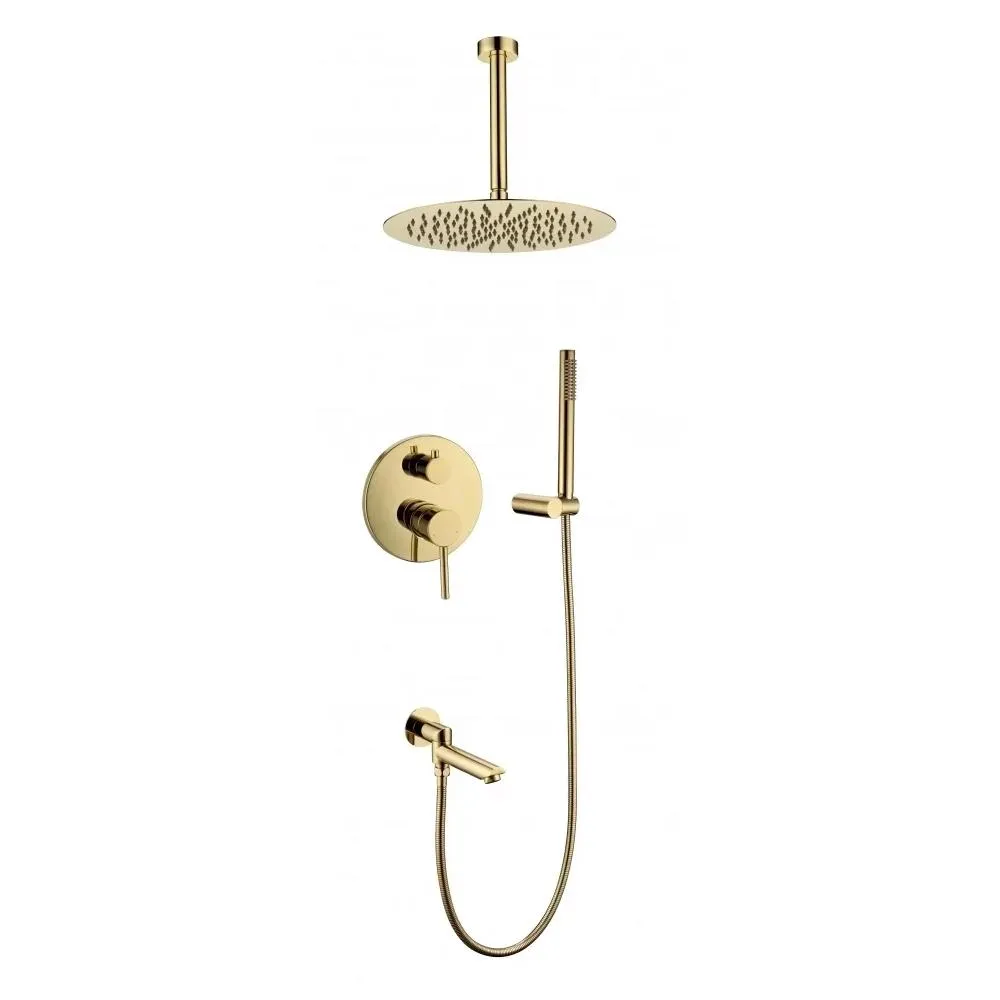 Душевая система встраиваемая Grocenberg GB5099GO-2, золото