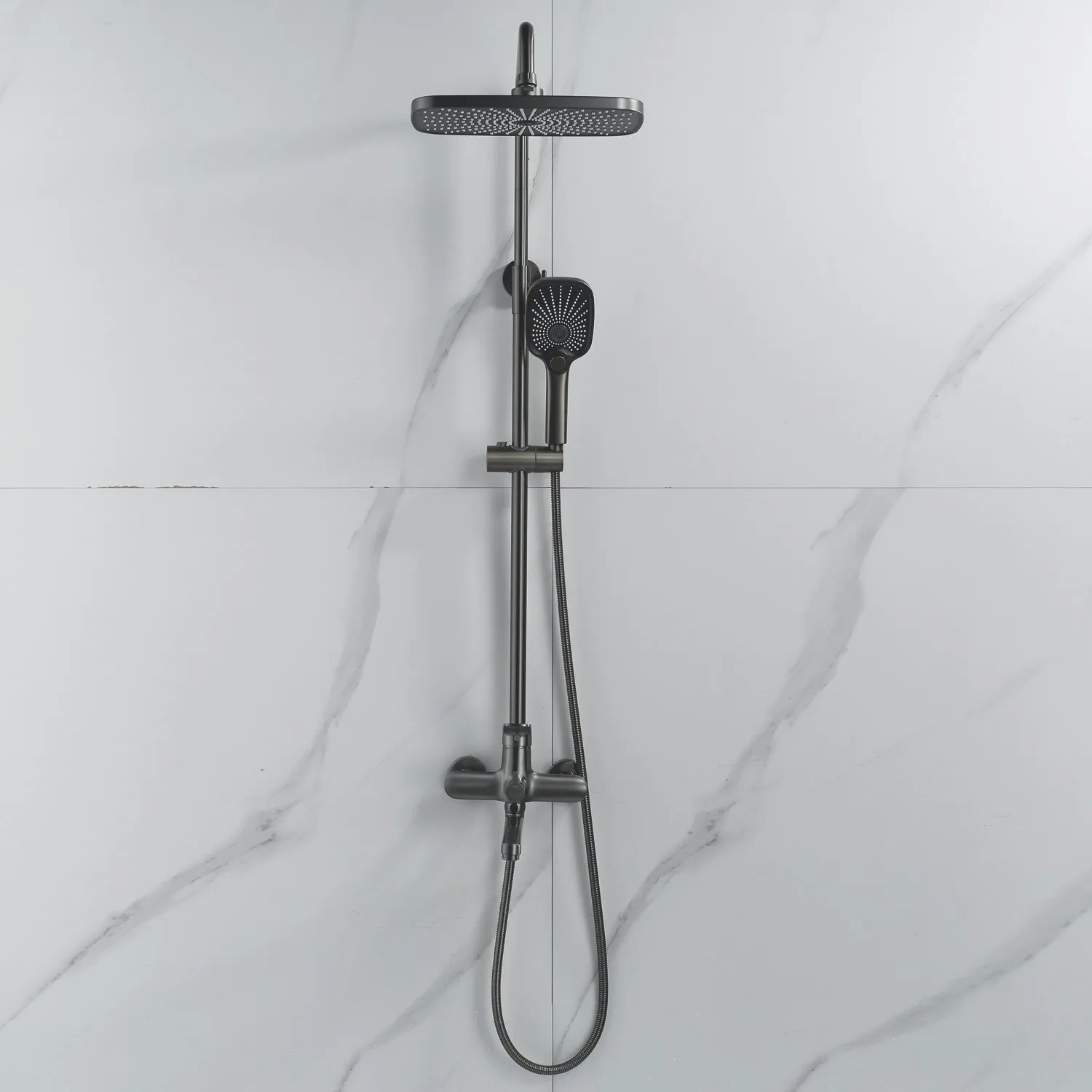 Душевая система Raffine F3685T, оружейная сталь
