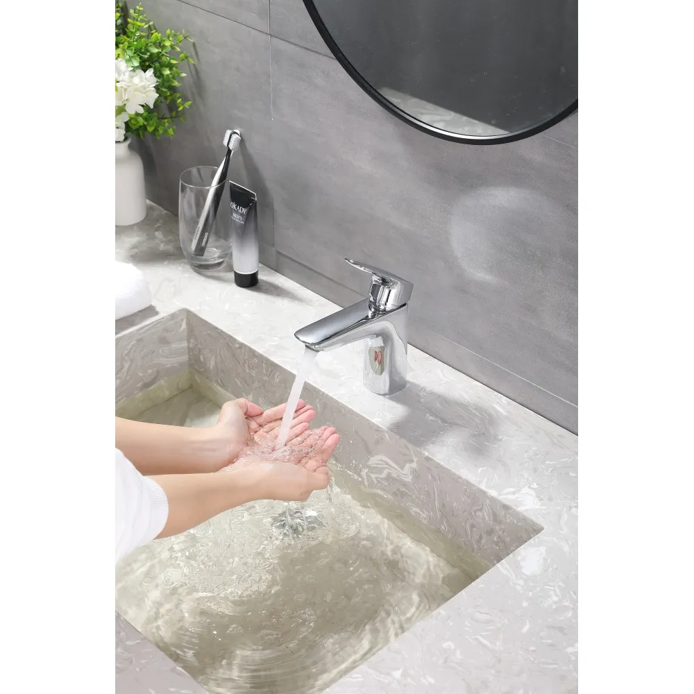 Смеситель для раковины AQUATEK ВЕГА 97 без донного клапана, AQ1010CR