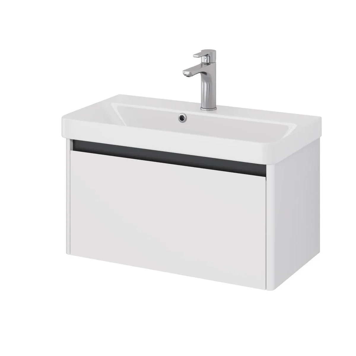 Тумба под раковину подвесная Dreja Luxury 70 см, белый