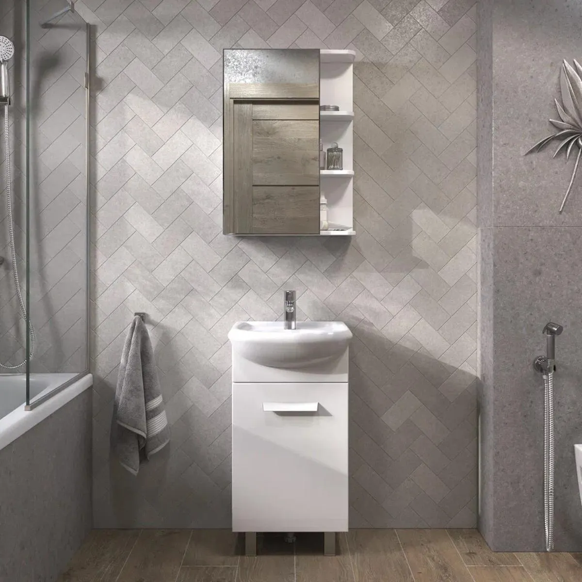 Тумба с раковиной напольная VIGO Hoska 227, 45 см