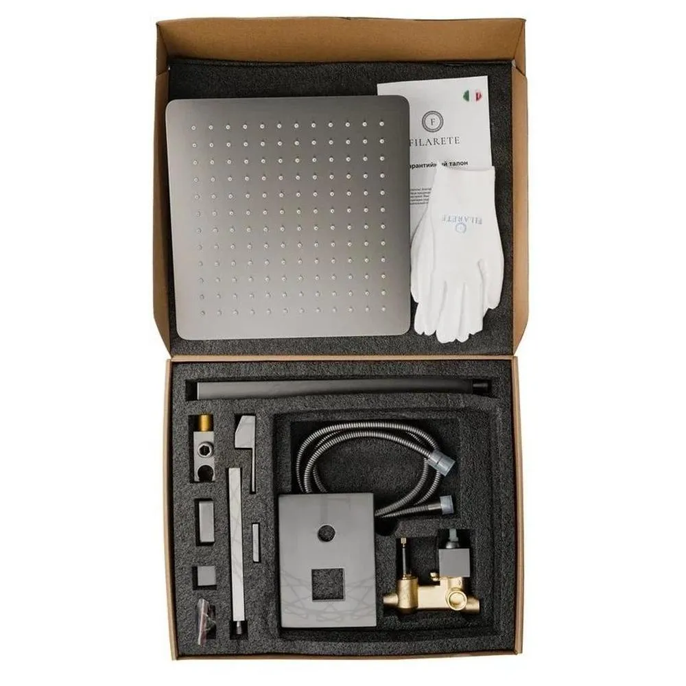 Душевая система встраиваемая FILARETE Fing FL1043BG, графит