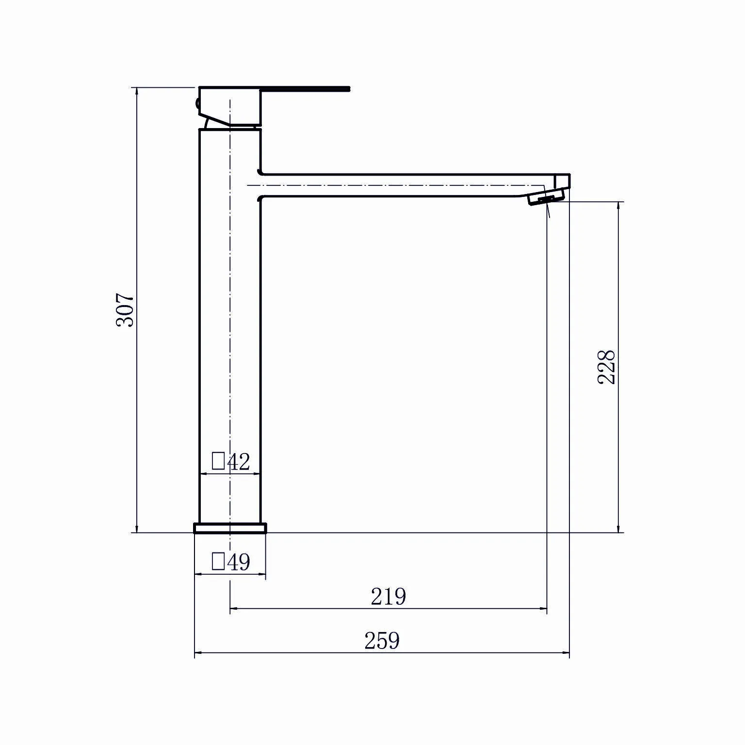 Смеситель для раковины FASHUN A51202, сатин