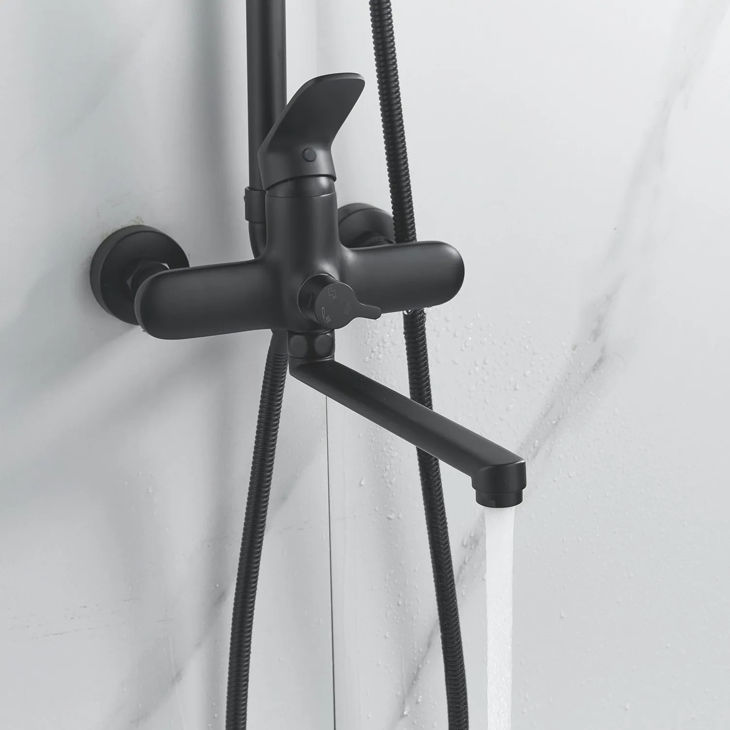 Душевая система Raffine F3685H, черный